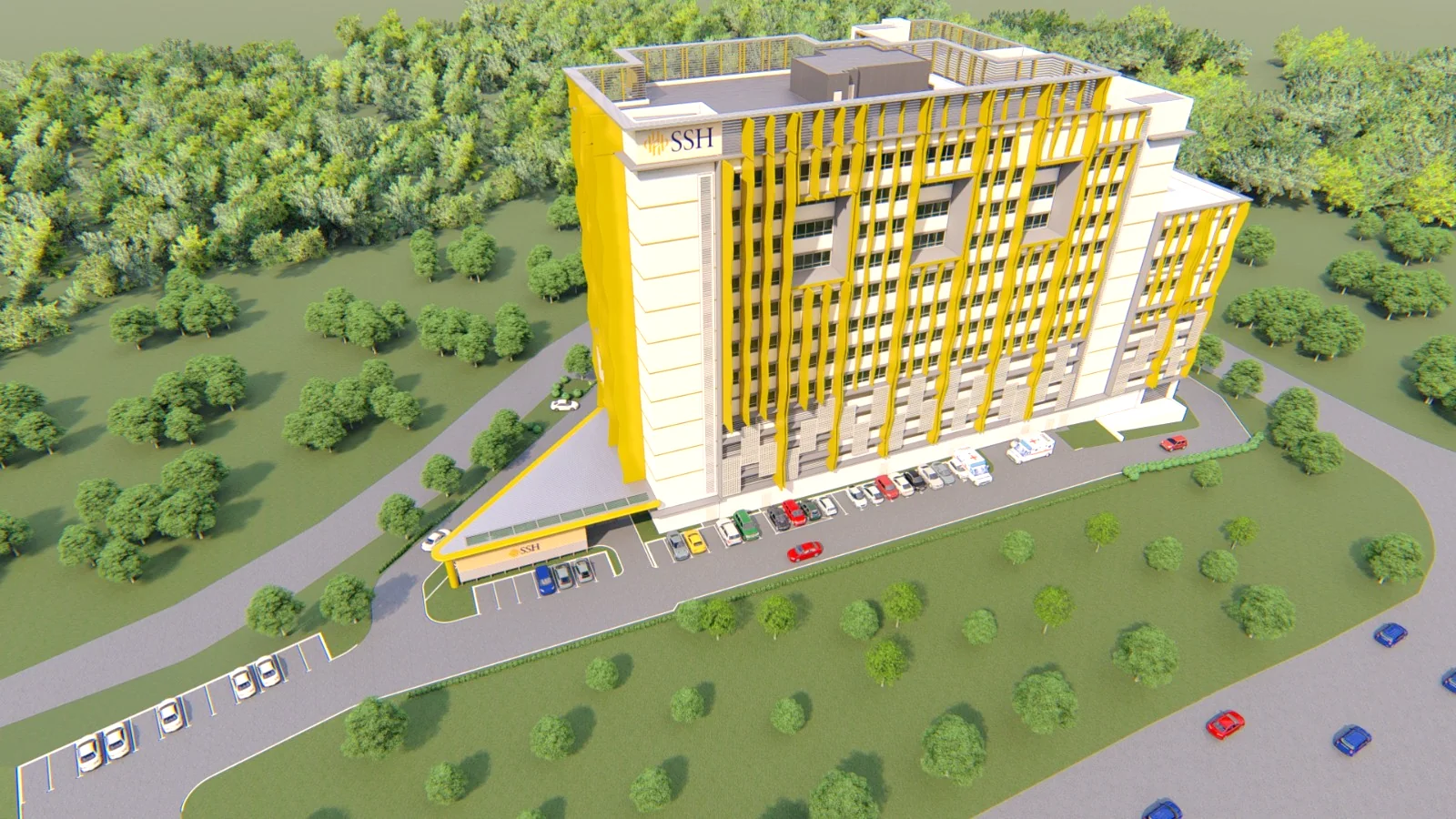 Aerial artist impression of the proposed Semenyih Specialist Hospital